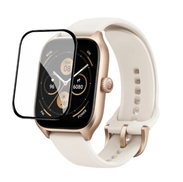 Захисна плівка для Amazfit GTS 4 mini (0.2 мм, 3D чорна) Polycarbone