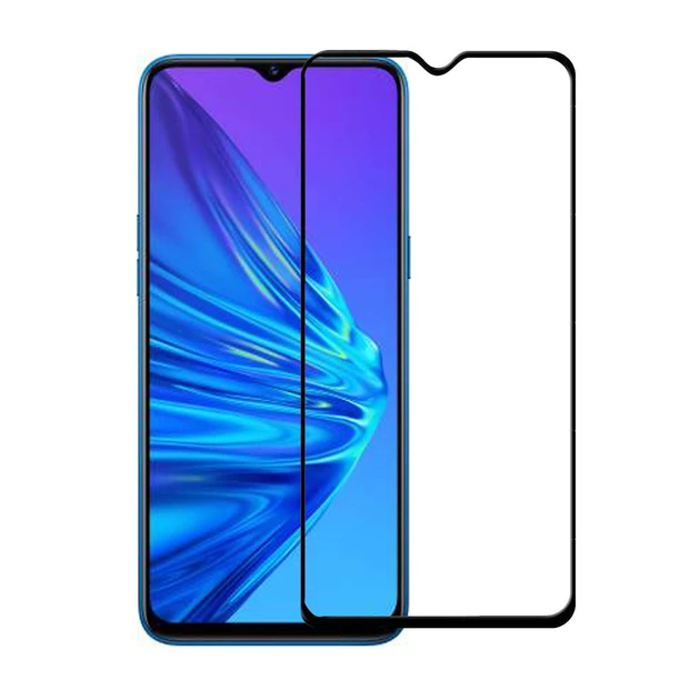 Захисне скло для Realme 5s RMX1925 з чорною рамкою