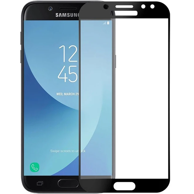 Захисне скло для Samsung J530 Galaxy J5 (2017) з чорною рамкою