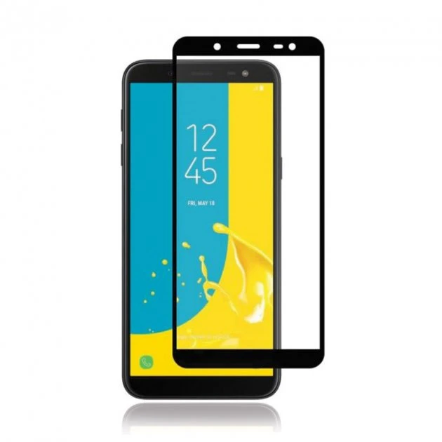 Захисне скло для Samsung J600 Galaxy J6 (2018) Full Glue (01.3 мм, 2.5D) чорне