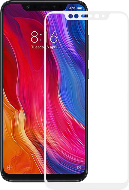Захисне скло Xiaomi Mi 8 | Mi8 | Mi8 Pro Full Glue (0.3 мм, 2.5D) біле