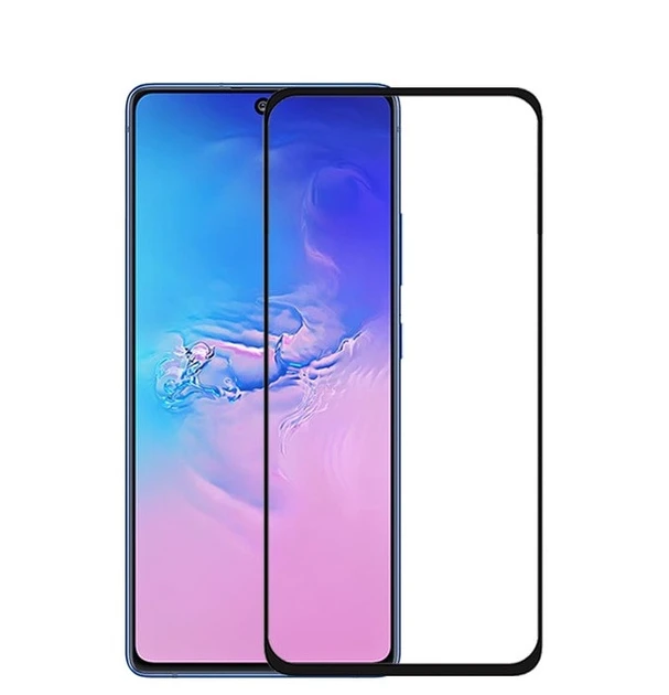 Захисне скло для Samsung G770 Galaxy S10 Lite з чорною рамкою