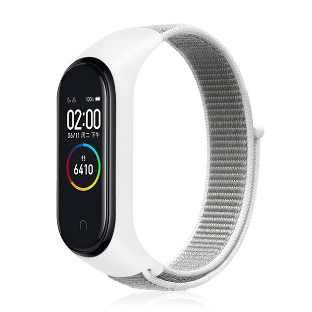 Ремінець UWatch Nylon Strap для фітнес-браслета Xiaomi Mi Band 3, Mi Band 4, Mi Band 5, Mi Band 6, White