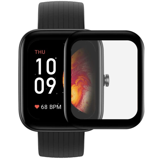 Захисна плівка для Amazfit BIP 3 (0.2 мм, 3D чорна) Polycarbone
