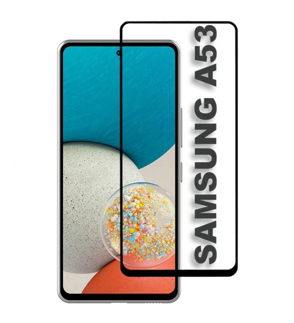Захисне скло для Samsung A536 Galaxy A53 з чорною рамкою