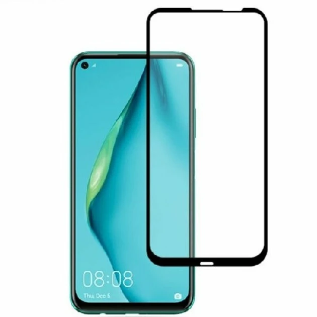 Захисне скло Huawei P40 Lite (2020) з чорною рамкою