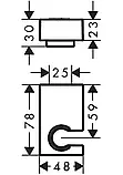 Тримач для ручного душу Hansgrohe Porter E, чорний матовий (28387670), фото 4