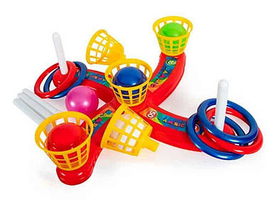 Кільцекид гра дитяча ГІГО №3 40*40*12 см червоний 3 в 1 арт.1109 ТМ БАМСИК FG