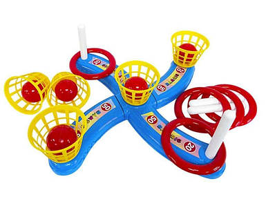 Кільцекид гра дитяча ГІГО №3 40*40*12 см синій 3 в 1 арт.1109 ТМ БАМСИК BP