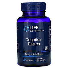 Поліпшення роботи мозку, Cognitex Basics, Life Extension, 30 капсул