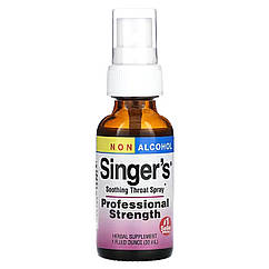 Спрей для горла заспокійливий, Singer's, Soothing Throat Spray, Herbs Etc., без спирту, професійний, 30