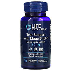 Захист очей, Tear Support, Life Extension, ягідний екстракт маки, 60 мг, 30 вегетаріанських капсул