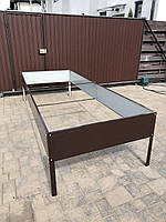 Грядка 2000*1000 коричневого кольору, Коричнева грядка 2000 мм*1000 мм.