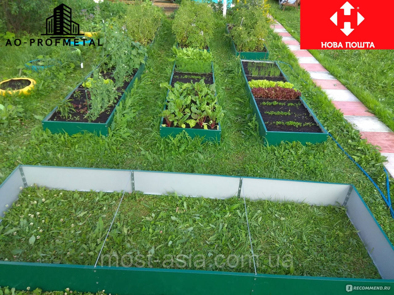 Грядка 2000*1000 зелена глянцева.