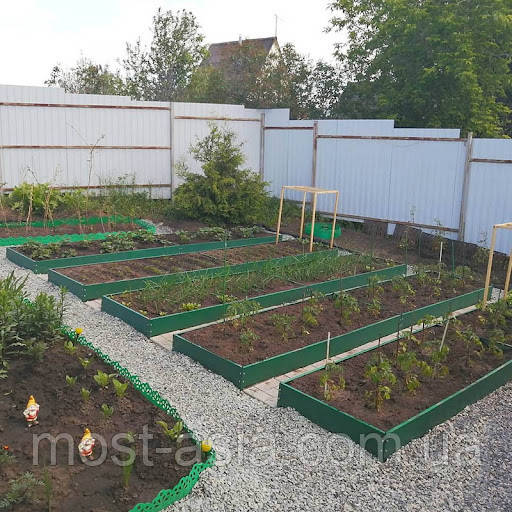 Грядка  зелена з розпіркою.