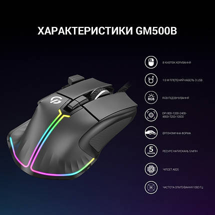 Миша GamePro GM500B Black, фото 3