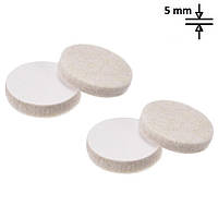 Накладки від подряпин для ніжок стільців, столів, диванів Круг Beige 40 мм, h = 5 мм (4 в 1)