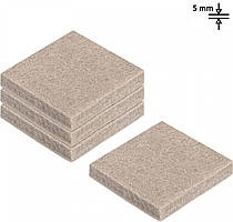 Накладки для захисту підлоги, меблів від подряпин Квадрат Beige 40x40 мм, h = 5 мм (4 в 1)