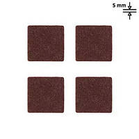 Наклейки накладки на ніжки стільців, столів, диванів Квадрат Coffee 40x40 мм, h = 5 мм (4 в 1)
