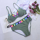 Роздільний жіночий купальник S-3XL – універсальний комплект для моря, модний фасон і яскраві кольори, фото 9
