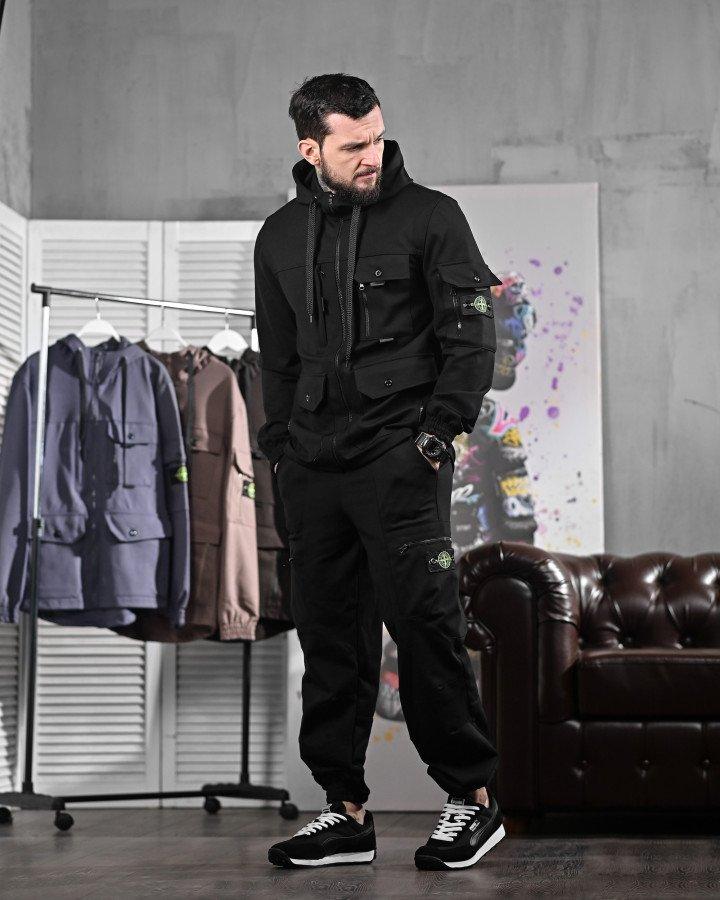 Чоловічий спортивний костюм Stone black ДЛ6300