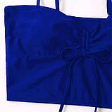 Жіночий роздільний купальник шортиками із завищеною посадкою S-XL – комфортна модель для пляжу, приємна еластична тканина, фото 8