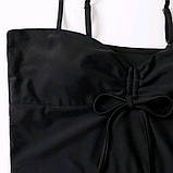 Жіночий роздільний купальник шортиками із завищеною посадкою S-XL – комфортна модель для пляжу, приємна еластична тканина, фото 4