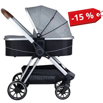 Коляска для дитини універсальна FreeON 3 в 1 Fantasy Grey-Black