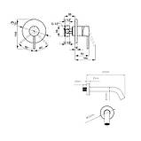 Комплект для умивальника Qtap Spring Chrome: Змішувач QTSPRCRM 0101 + вилив QTVYT246CRM45930, фото 2