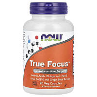 Підтримка роботи пам'яті та мозку, True Focus, Now Foods, 90 вегетаріанських капсул