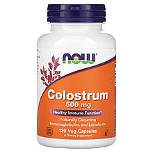 Колострум, Colostrum, Now Foods, 500 мг, 120 вегетаріанських капсул