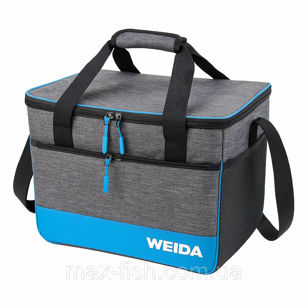 Сумка-холодильник Weida Сірий Термосумка для риболовлі, пікніка, автомобіля, кемпінгу 36×31×29 см, фото 1
