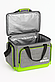 Термосумка Weida 40 л Сіра з зеленими вставками Сумка-холодильник для кемпінгу, пікніка, авто 36×31×29 см, фото 3