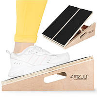 Клин-платформа 4FIZJO Slant Board 5 рівнів для присідань та розтяжки, дерев'яна (P-5905973402019)