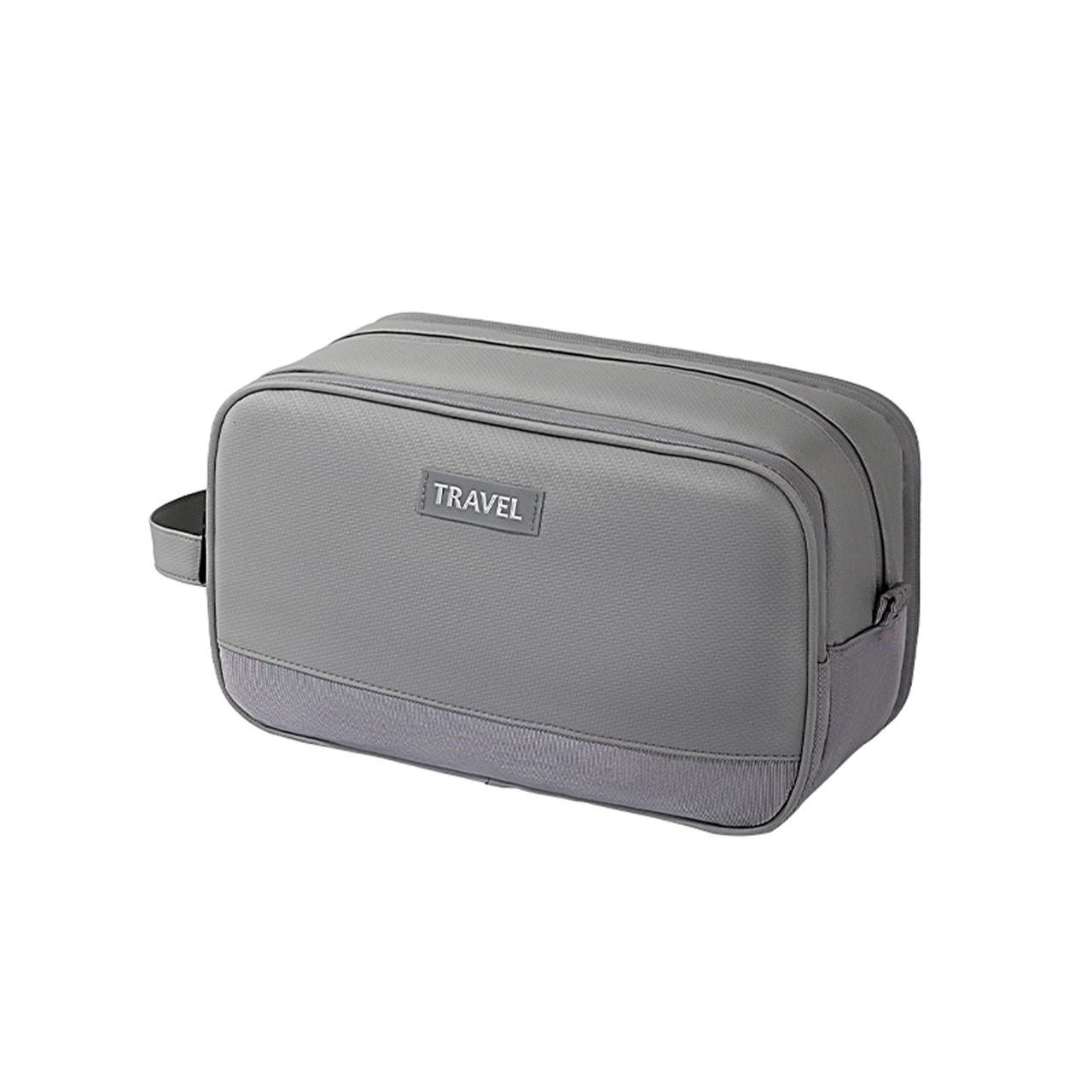 Органайзер-косметичка дорожня 25х11х14 см Сіра LoveYouHome