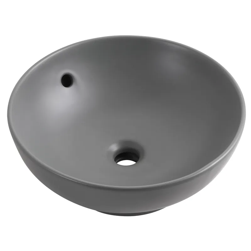 Раковина накладна Mixxus Premium TOPPER-0201 GRAY 410x410x165mm з переливом (MP6649), фото 1