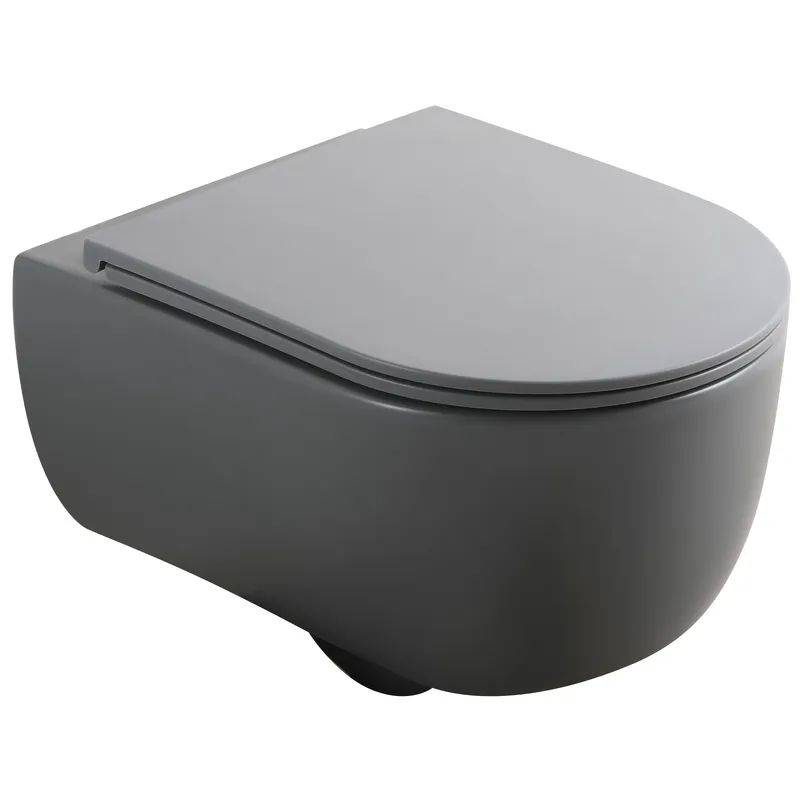 Унітаз підвісний Mixxus Premium TOPPER-0303-R GRAY 495x370x350mm система змиву RIMLESS (MP6657), фото 1