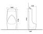 Підлоговий пісуар Mixxus Premium BEVEL-0902 440x320x970mm з краном для пісуара (MP6666), фото 8