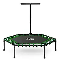 Батут для фітнесу Neo-Sport 1103 з поручнем 4 фути 127 см чорно-зелений