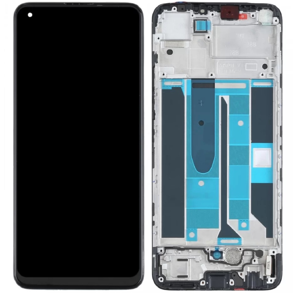 Дисплей Realme 8 у складі із сенсором і рамкою black Original PRC
