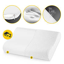 Подушка ортопедична 4FIZJO Ergo Small 30 x 50 см для сну White (P-5907739319401), фото 4
