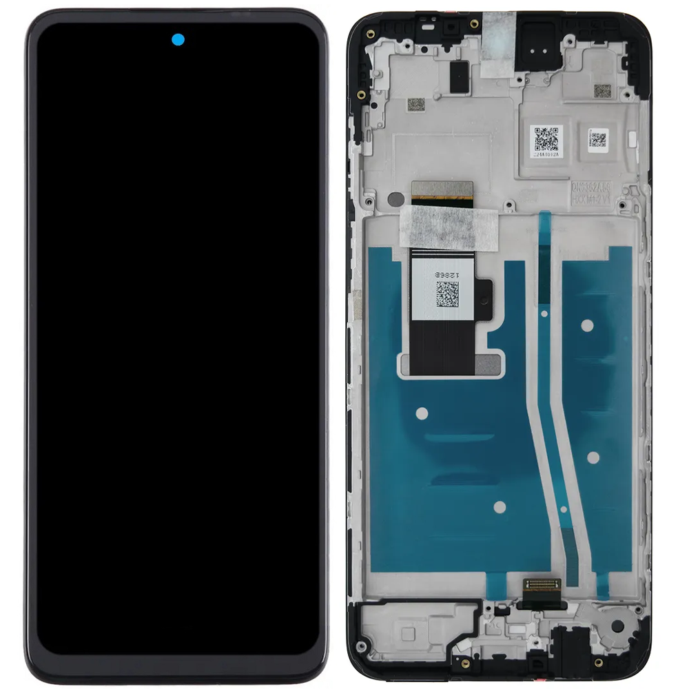 Дисплей Motorola XT2335 Moto G53 у зборі із сенсором і рамкою black service orig