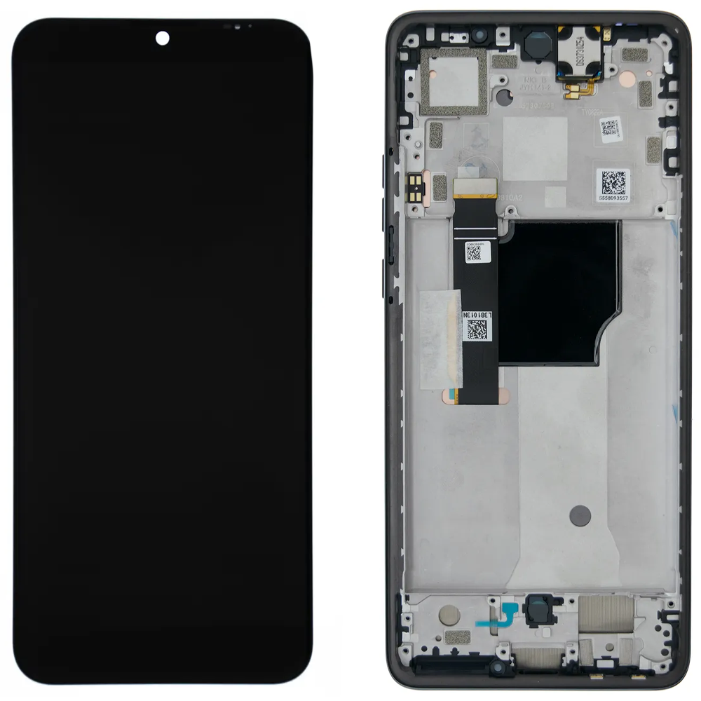 Дисплей Motorola XT2307 Moto Edge 40 Neo у зборі із сенсором і рамкою black service orig
