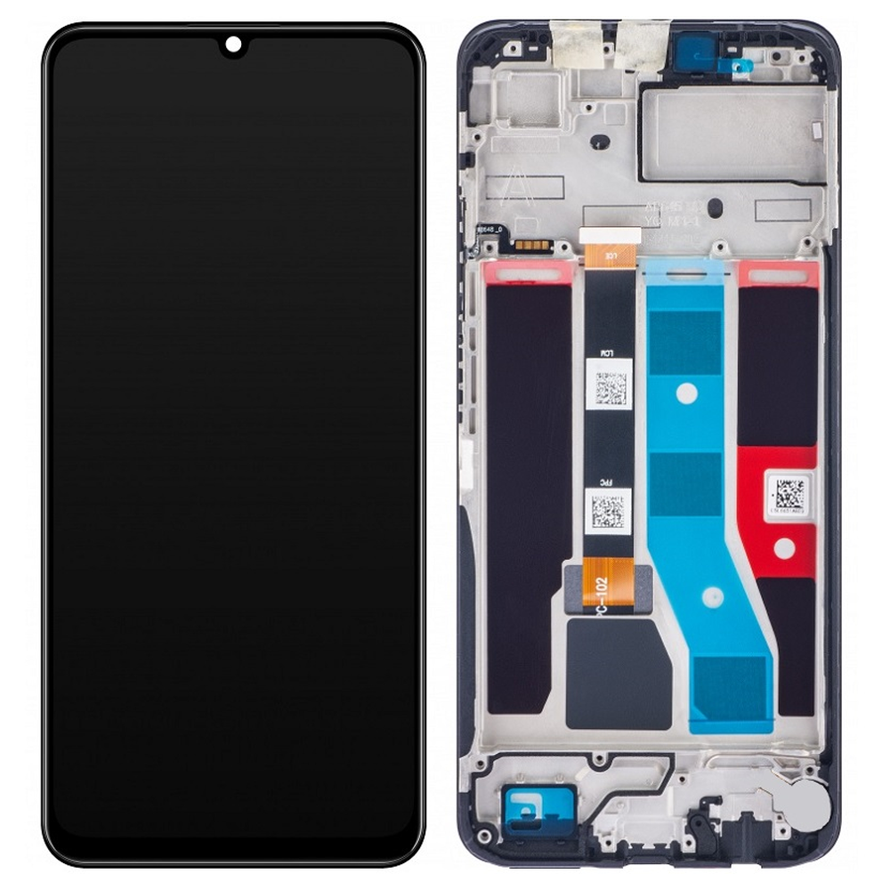 Дисплей Realme C51/Realme C53 у зборі із сенсором і рамкою black