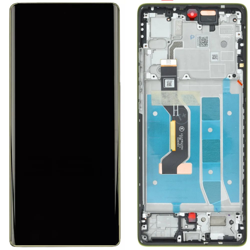 Дисплей Motorola XT2427 Moto G85 у зборі із сенсором і рамкою Olive Green service orig