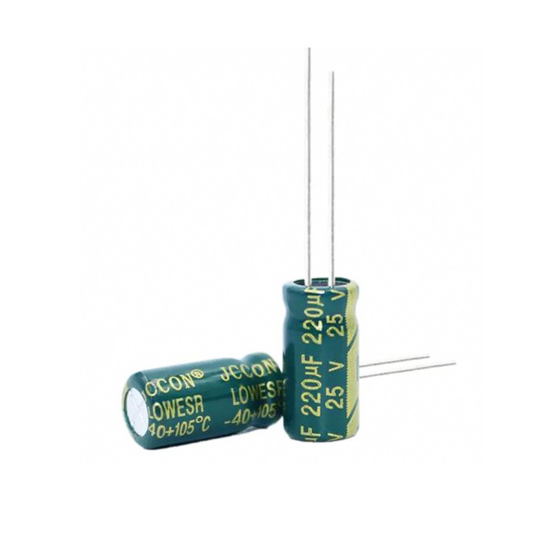 Конденсатор 25V 220uF 6*11 105C електролітичний, LowESR, JCCON, для живлення FPV дронів