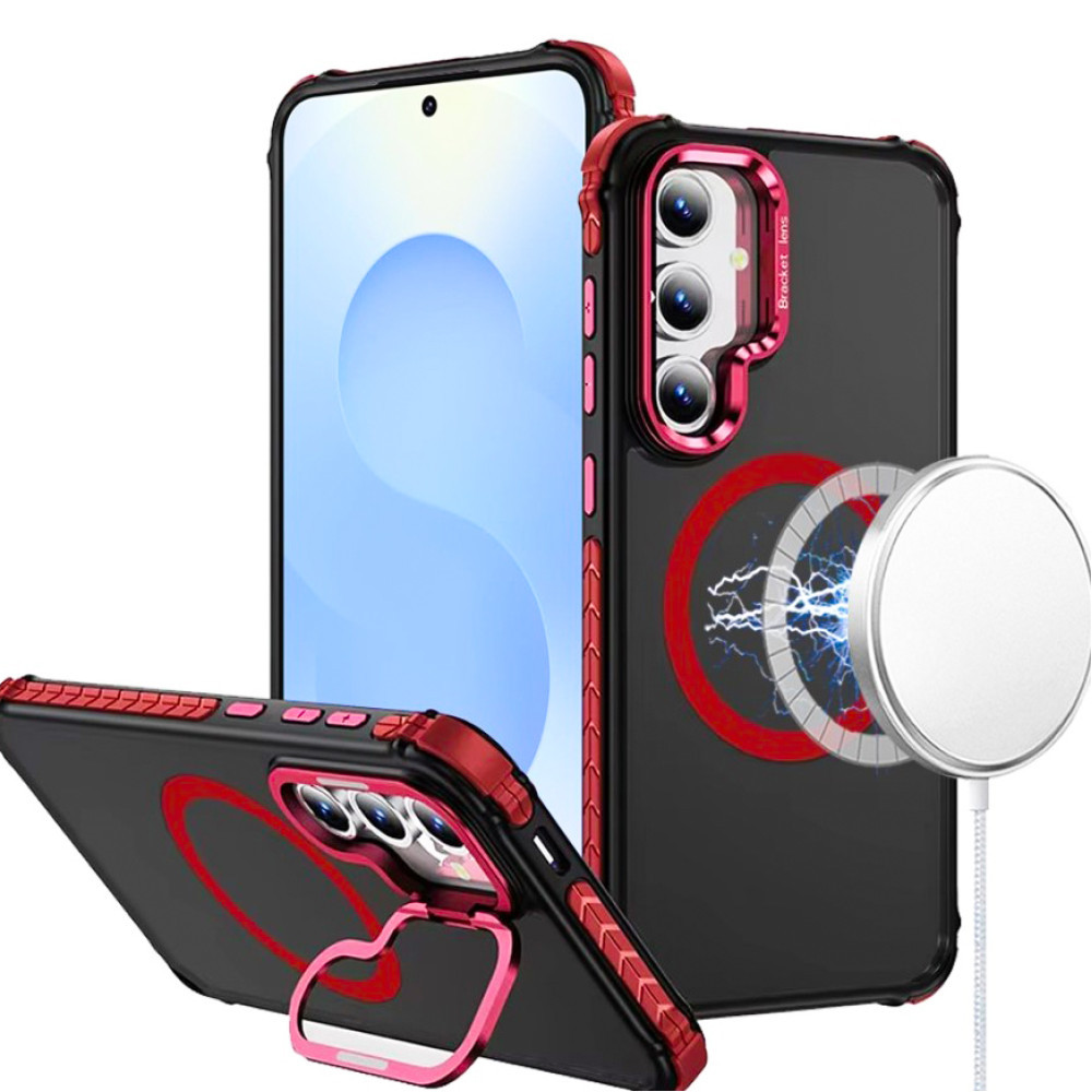 Матовий чохол – накладка Dual Color Camera Stand для Samsung Galaxy S25