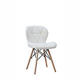 Стілець зі спинкою кухонний із замінника шкіри | Стільці зі шкірозамінника для кухні або їдальні в сучасному дизайні, фото 3