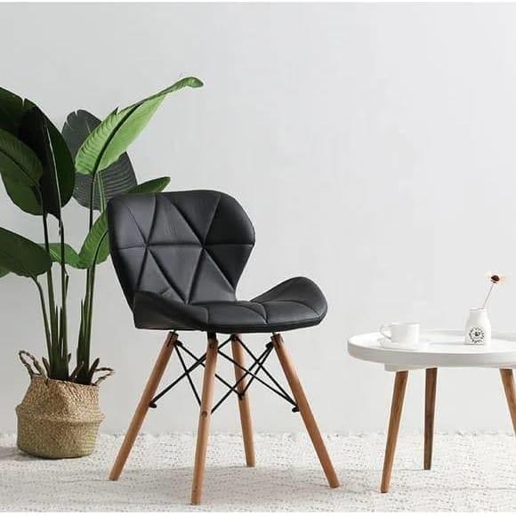 Стілець зі спинкою кухонний із замінника шкіри | Стільці зі шкірозамінника для кухні або їдальні в сучасному дизайні, фото 1