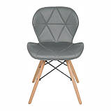 Стілець зі спинкою кухонний із замінника шкіри | Стільці зі шкірозамінника для кухні або їдальні в сучасному дизайні, фото 4